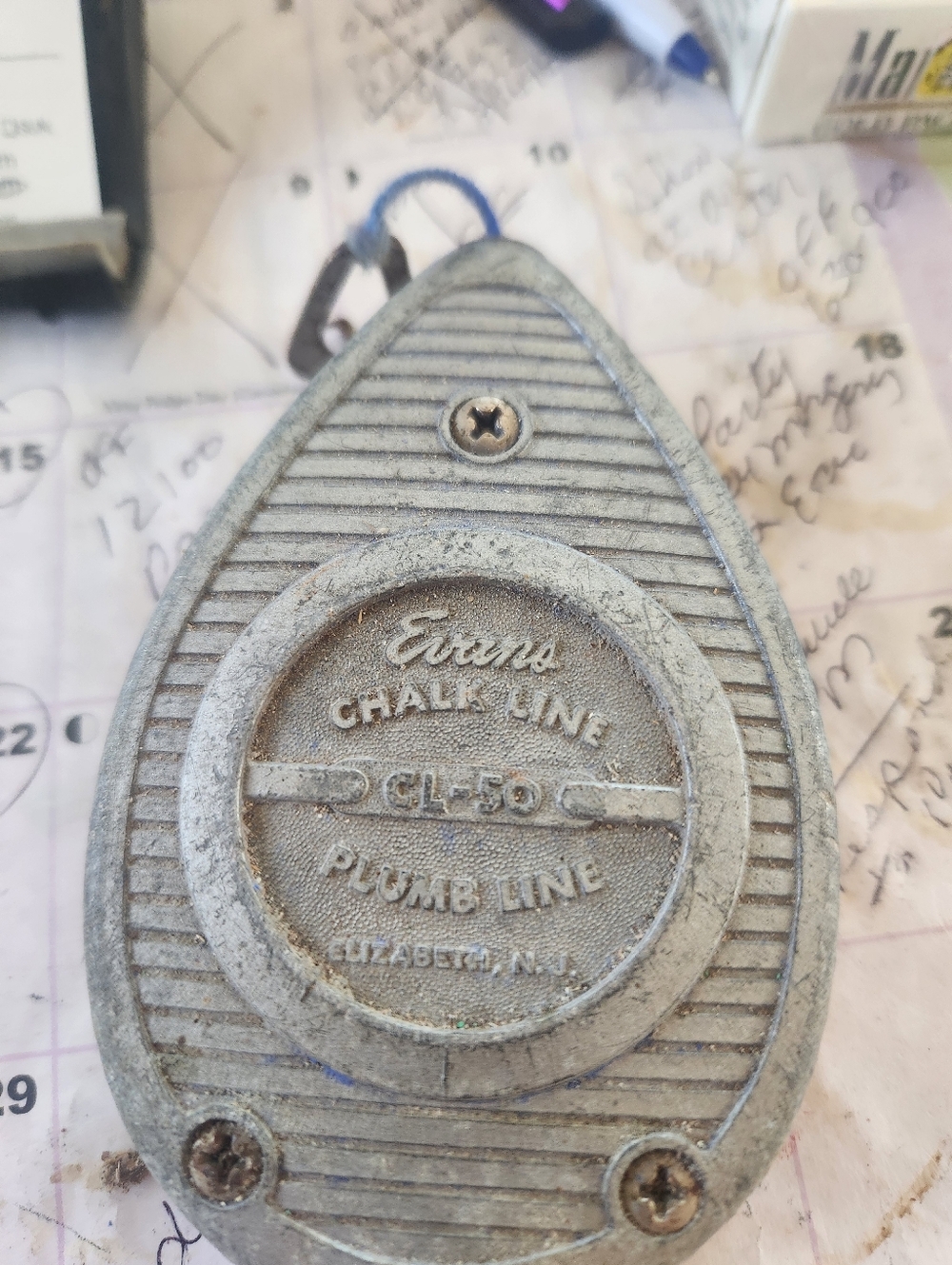 Evans Chalk Line Plumb Line CL-50 - Silver/Gray